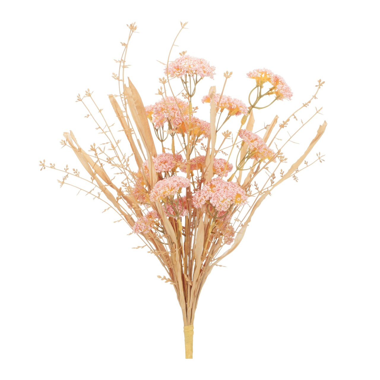 Melrose Floral Artificial Sprays - 20.5" - Pink and Beige - Set of 2